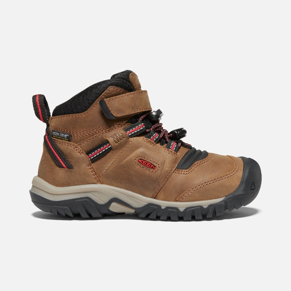 keen_bison_red_carpet_little_kids_ridge_flex_waterproof_boot.jpg Keen Bison-Red Carpet Little Kids' Ridge Flex Waterproof Boot - Image 1