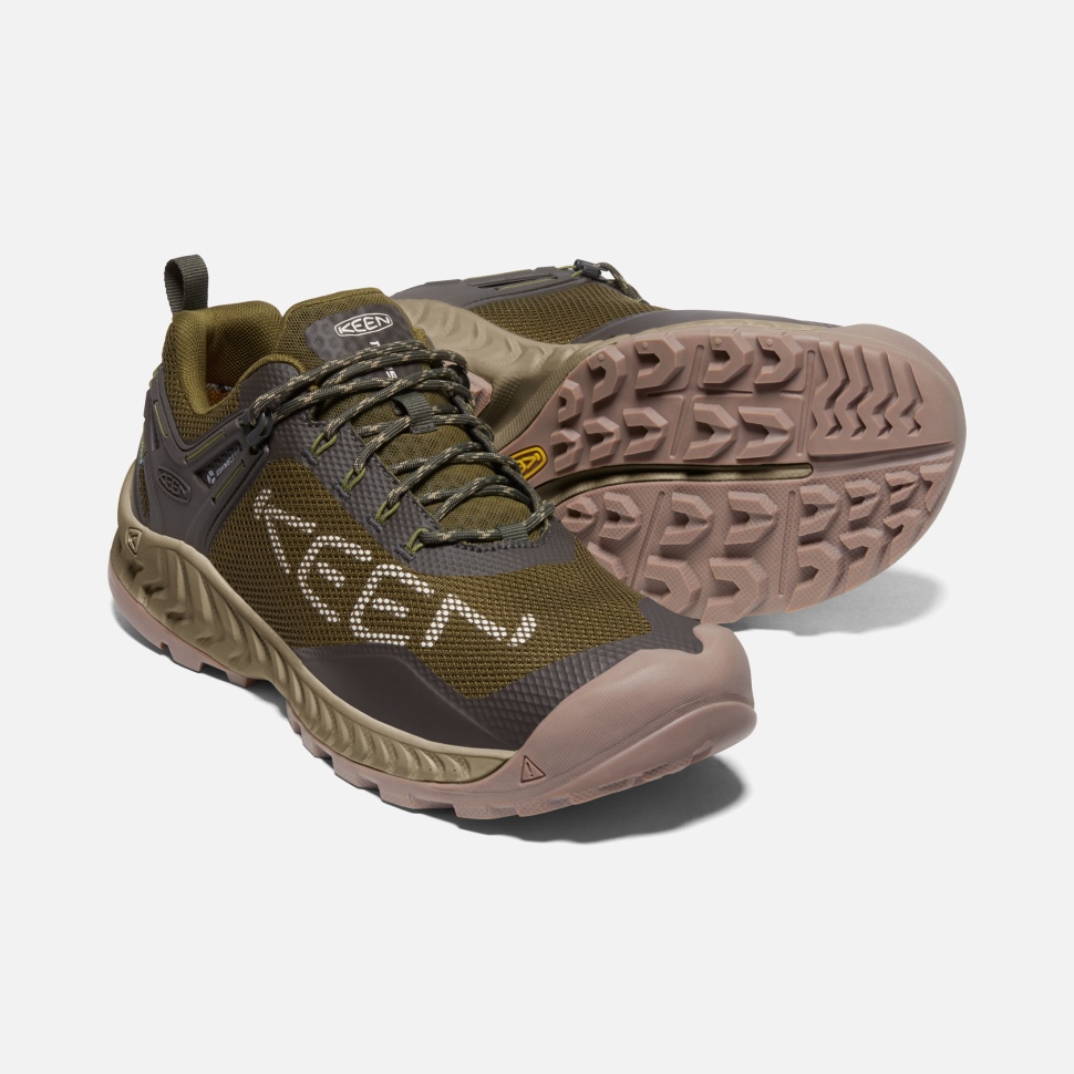 Keen Dark Olive-Black Olive Men's NXIS EVO Waterproof Shoe