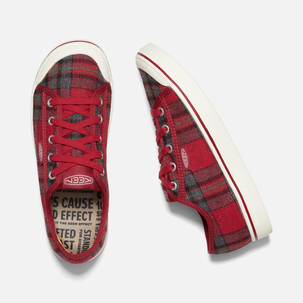 Keen Red Plaid-Red Dahlia Women's Elsa V Sneaker