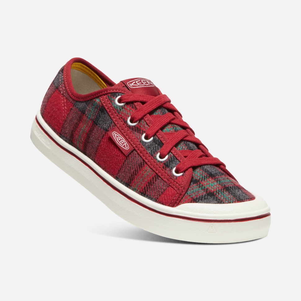 Keen Red Plaid-Red Dahlia Women's Elsa V Sneaker