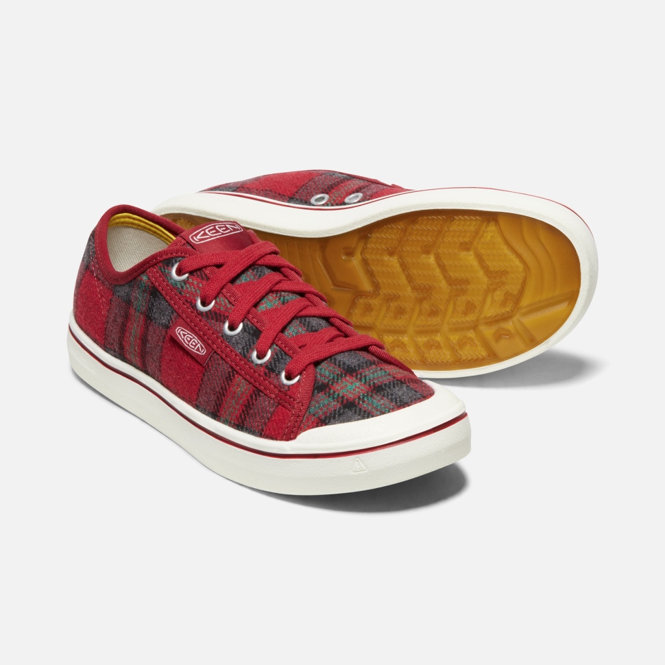 Keen Red Plaid-Red Dahlia Women's Elsa V Sneaker