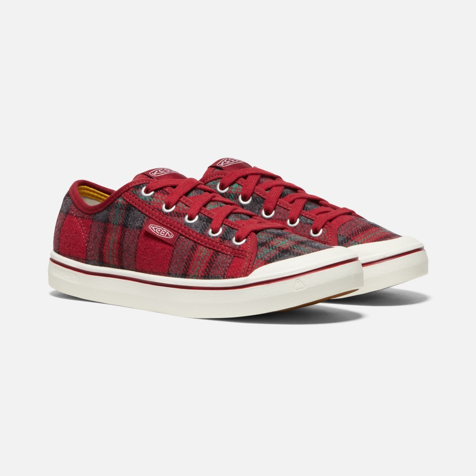 Keen Red Plaid-Red Dahlia Women's Elsa V Sneaker
