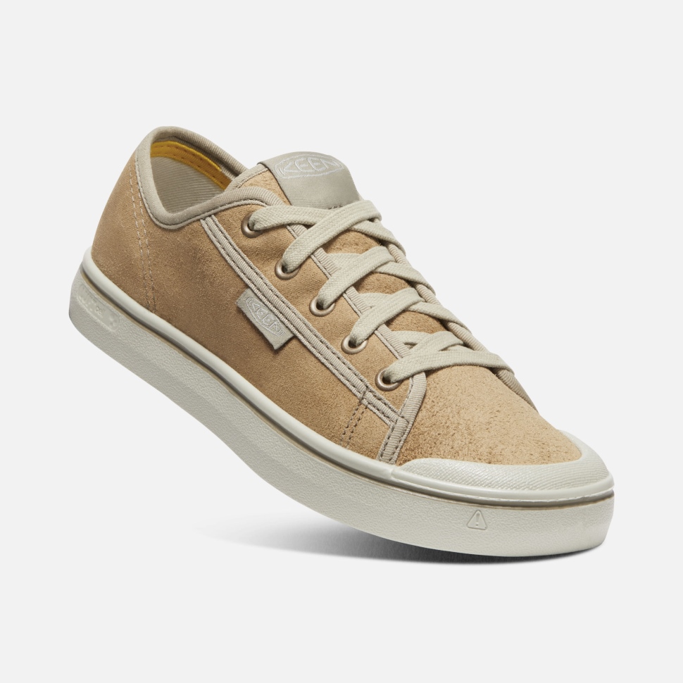 Keen Beige-Silver Birch Women's Elsa Harvest Leather Sneaker