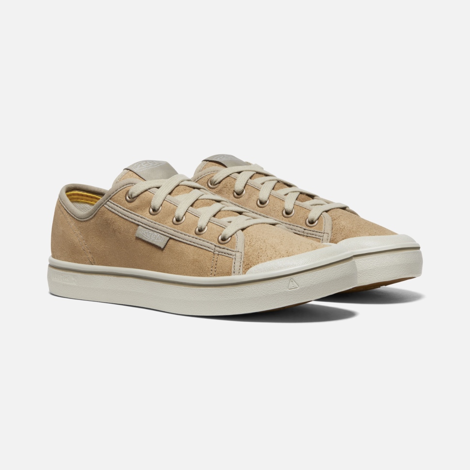 Keen Beige-Silver Birch Women's Elsa Harvest Leather Sneaker