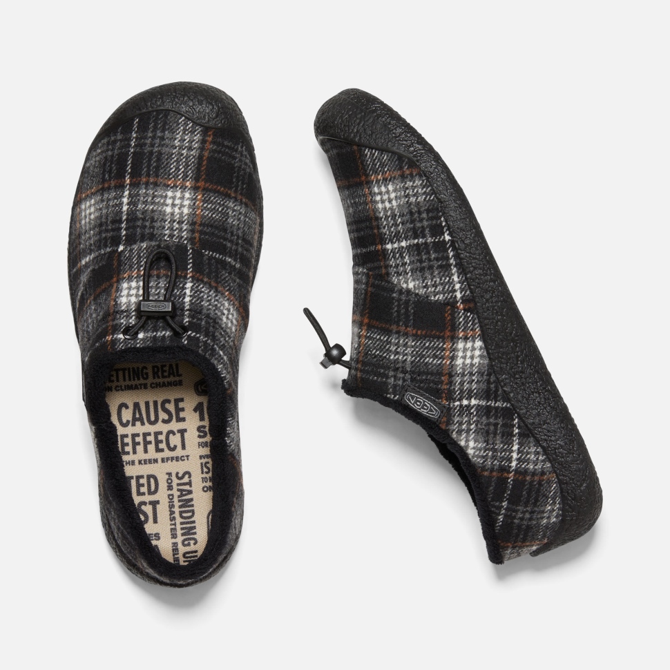 Black Plaid-Steel Grey Keen Women's Howser III Slide