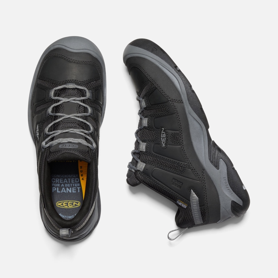 Black-Steel Grey Keen Men's Circadia Waterproof Shoe