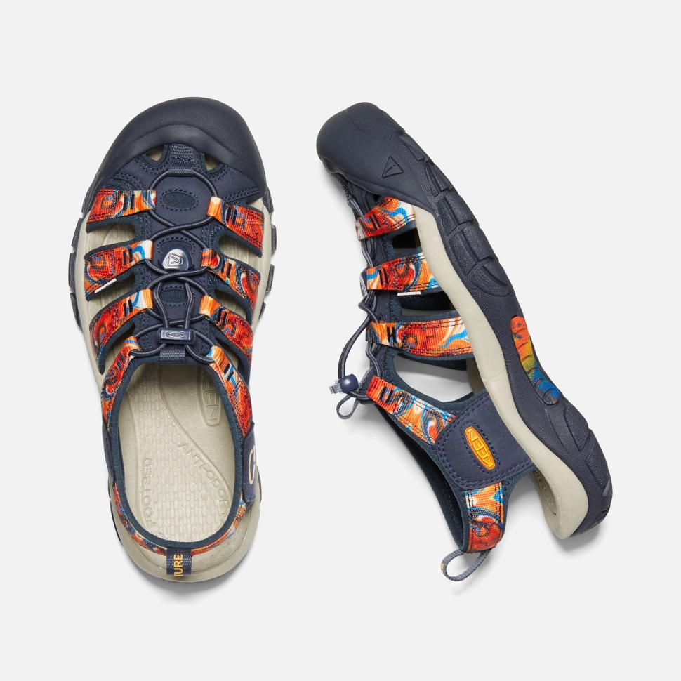 Groovy Orange-Navy Women's Newport x Outdoor Afro Keen