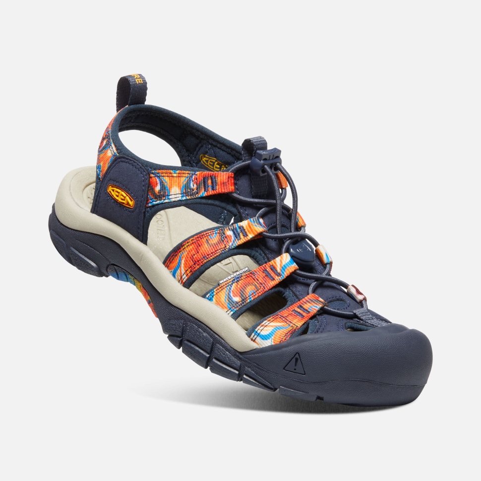 Groovy Orange-Navy Women's Newport x Outdoor Afro Keen