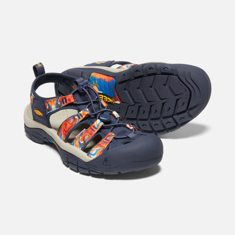 Groovy Orange-Navy Women's Newport x Outdoor Afro Keen