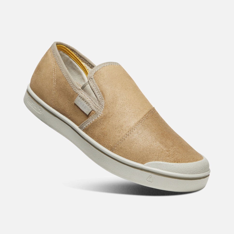 Beige-Silver Birch Keen Men's Eldon Harvest Leather Slip-On