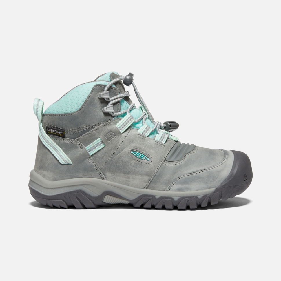 Grey-Blue Tint Keen Big Kids' Ridge Flex Waterproof Boot