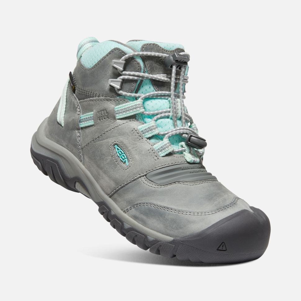 Grey-Blue Tint Keen Big Kids' Ridge Flex Waterproof Boot