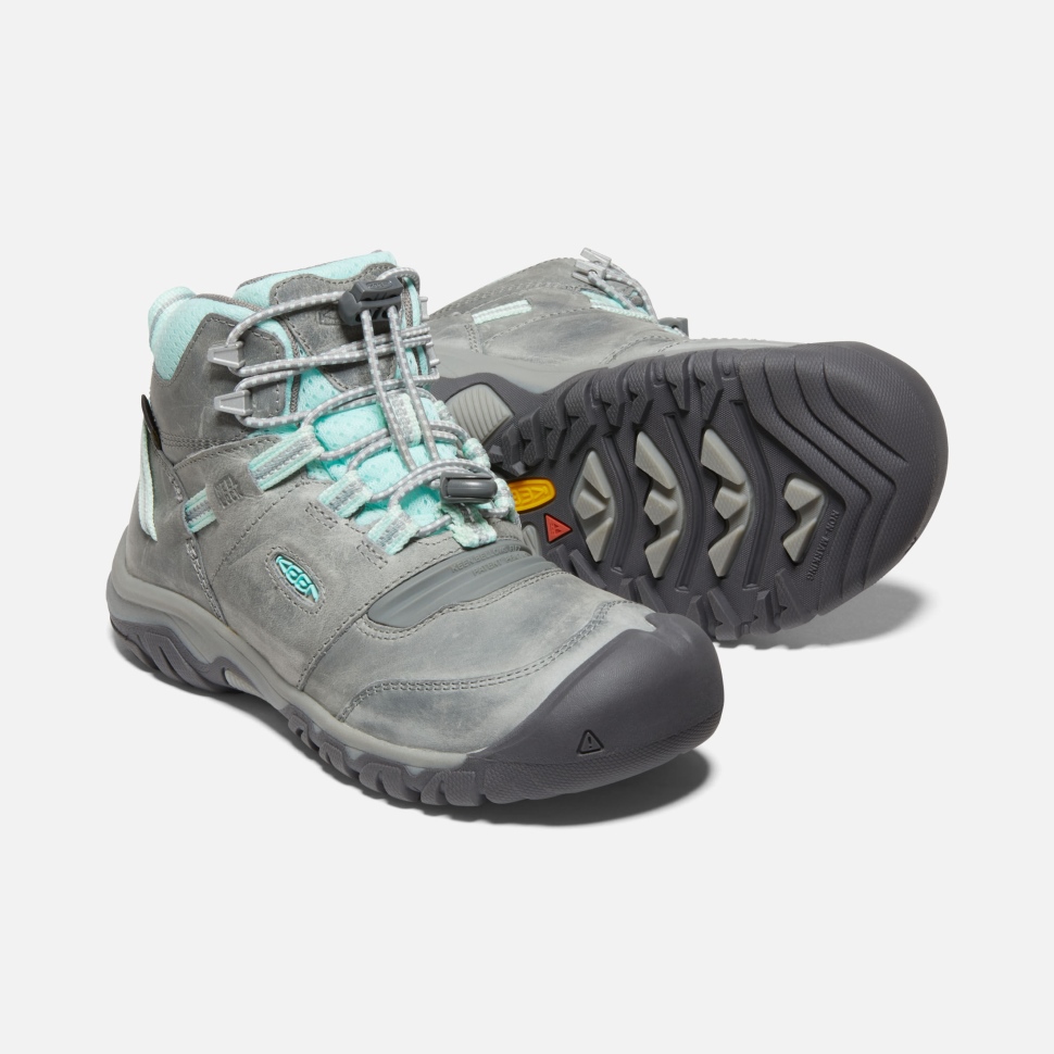 Grey-Blue Tint Keen Big Kids' Ridge Flex Waterproof Boot