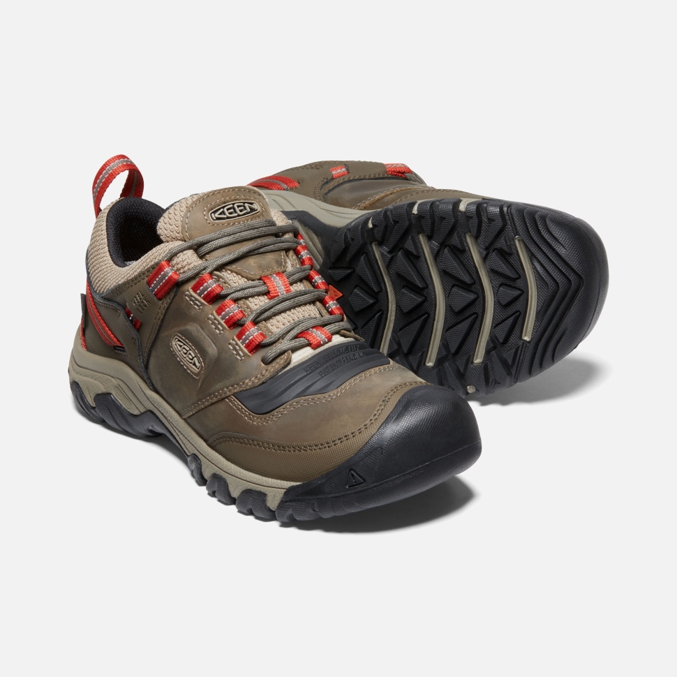 Keen TIMBERWOLF-KETCHUP Men's Ridge Flex Waterproof Wide