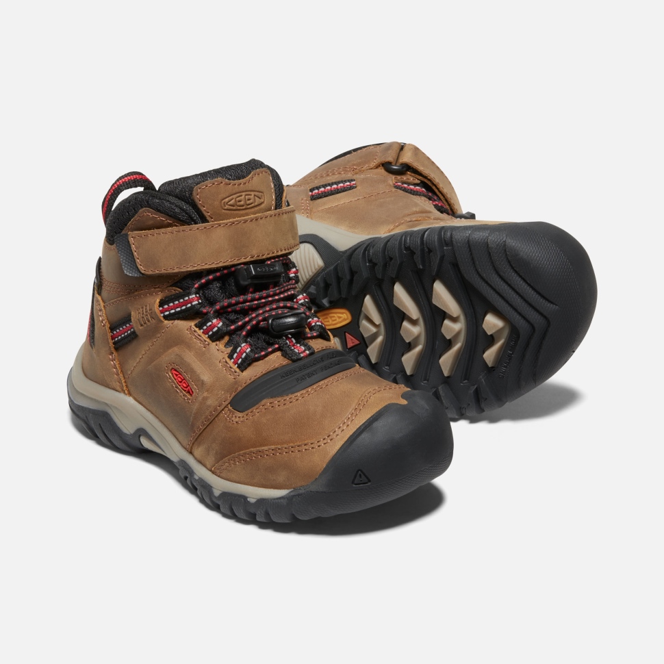 Keen Bison-Red Carpet Little Kids' Ridge Flex Waterproof Boot