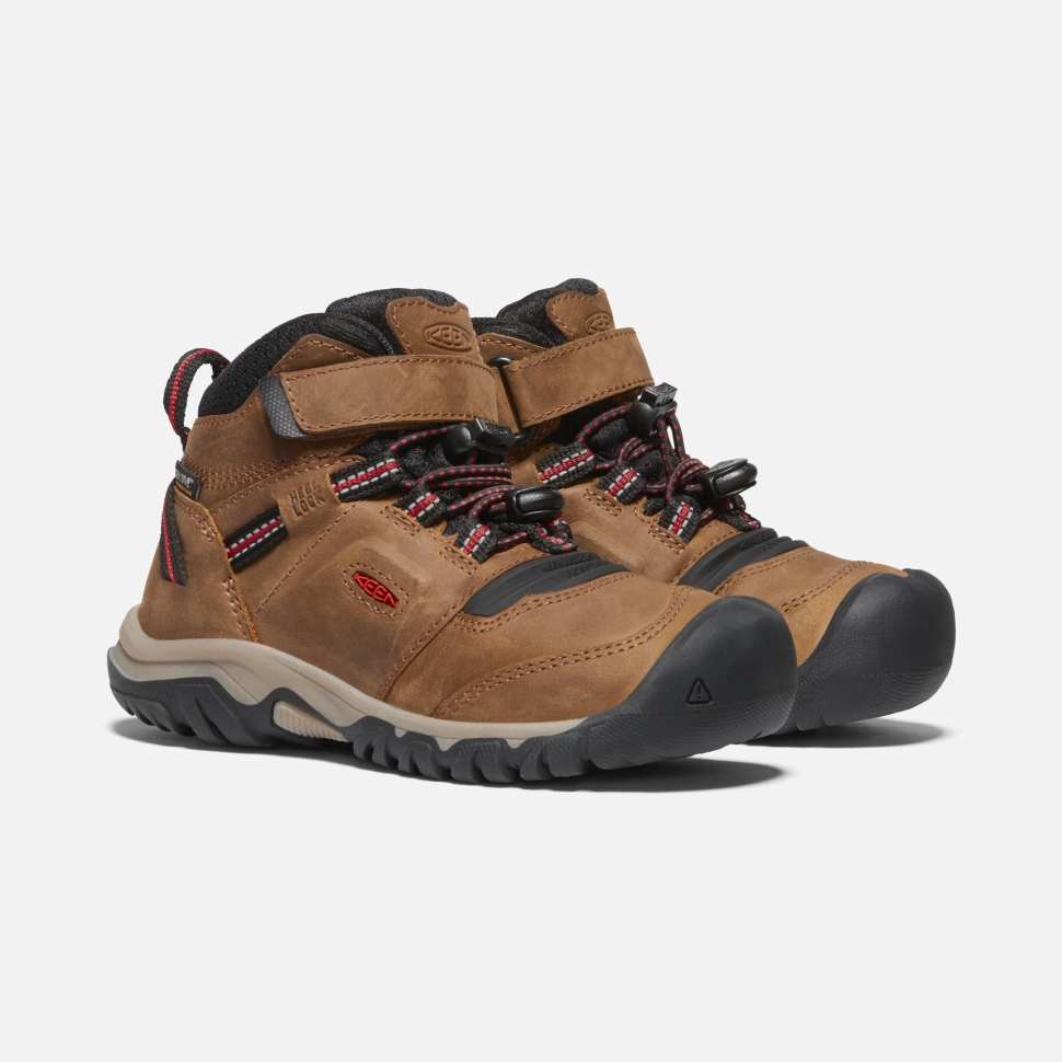 Keen Bison-Red Carpet Little Kids' Ridge Flex Waterproof Boot