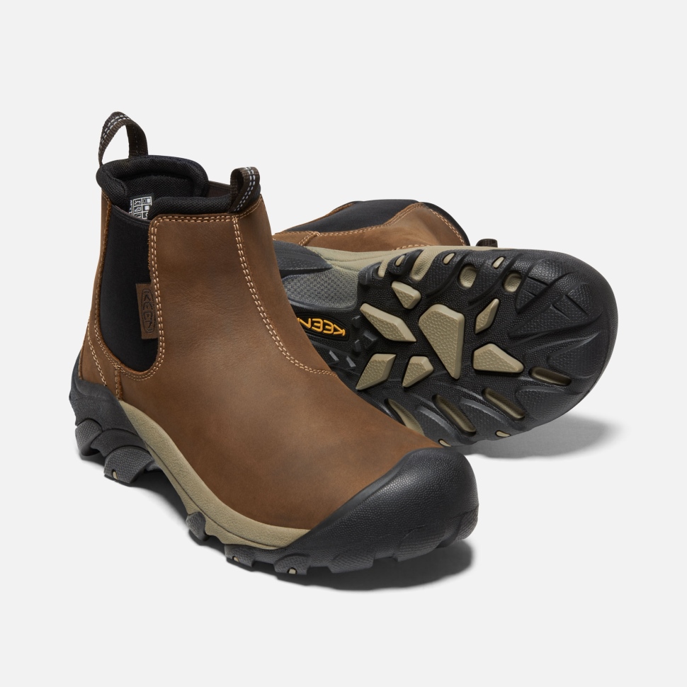 Veg Brown-Black Keen Men's Targhee II Chelsea