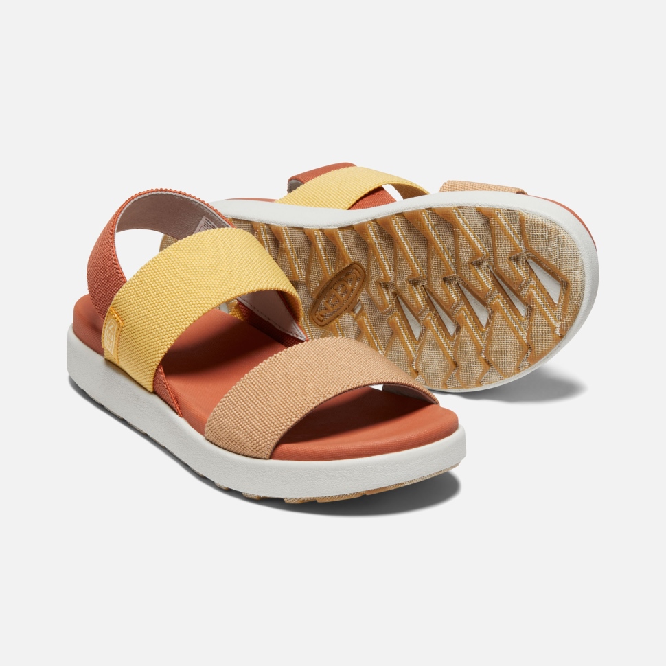 Keen Fossil Orange-Silver Birch Women's Elle Backstrap Sandal