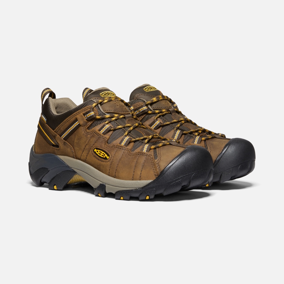 Keen Cascade Brown-Golden Yellow Men's Targhee II Waterproof Wide