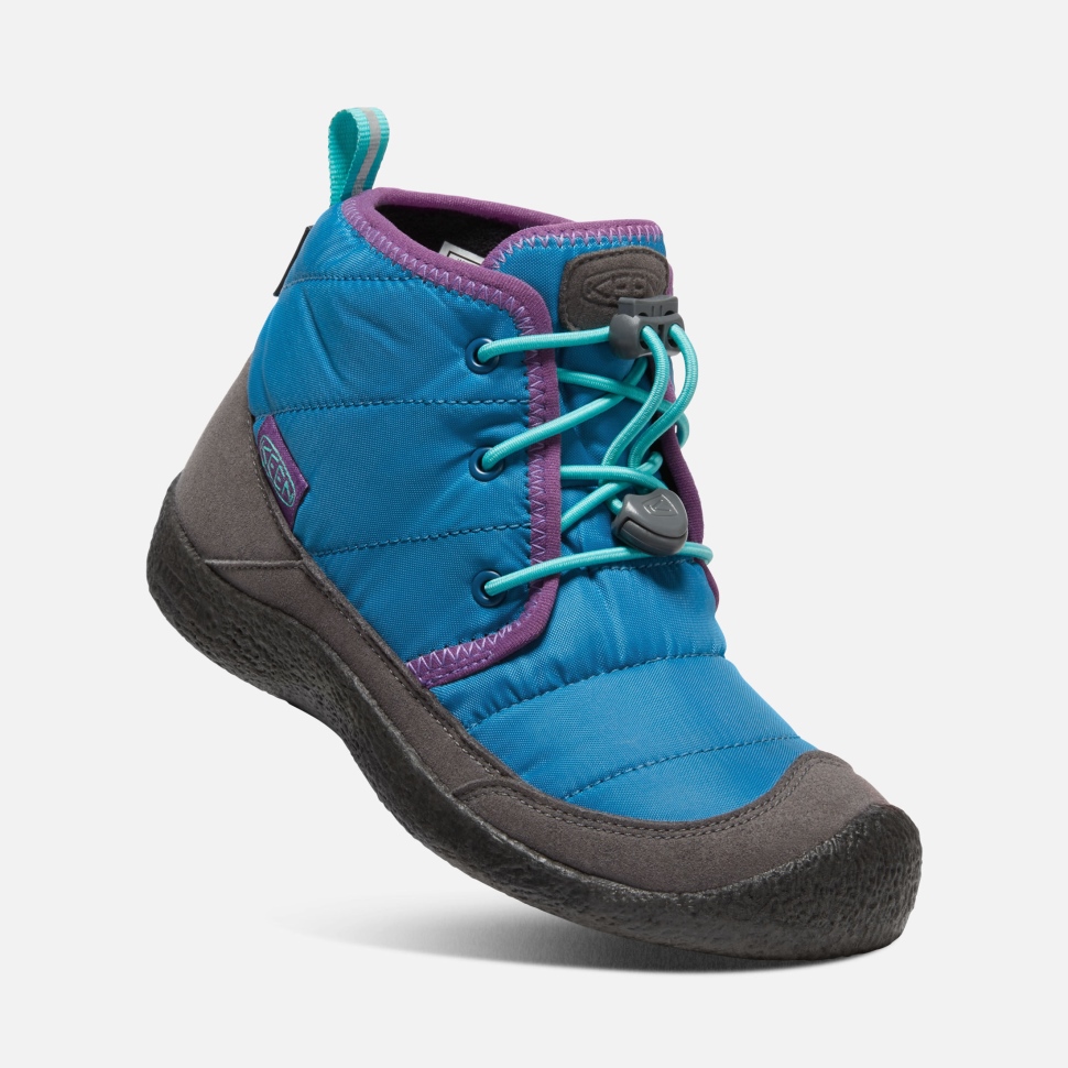 Mykonos Blue-Atlantis Big Kids' Howser II Waterproof Chukka Keen