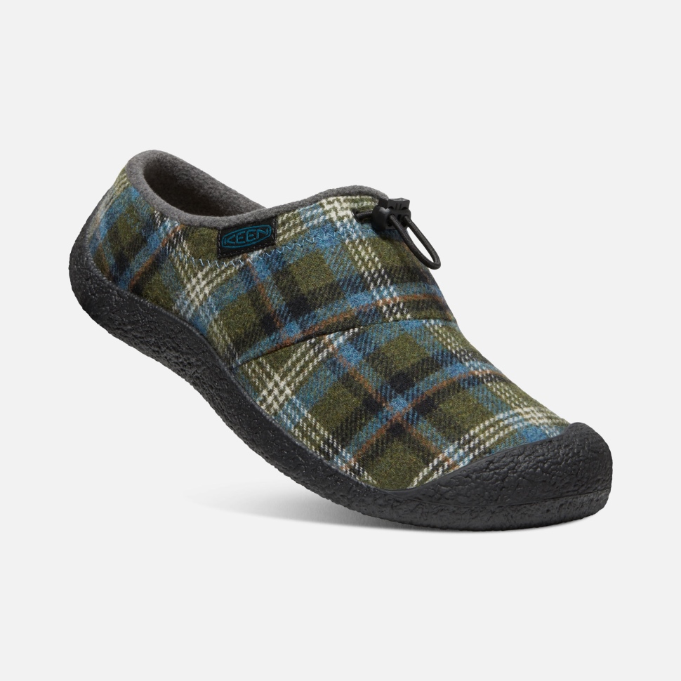 Green Plaid-Black Keen Men's Howser III Slide
