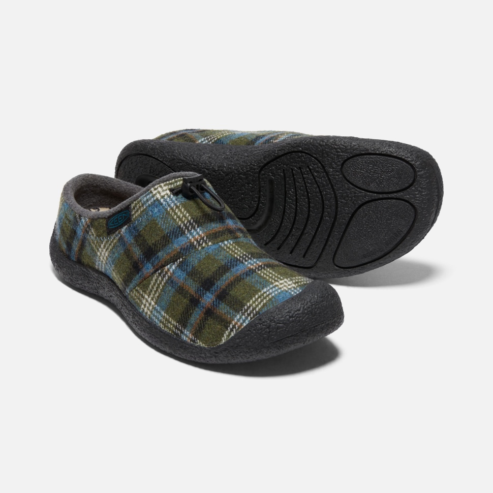 Green Plaid-Black Keen Men's Howser III Slide