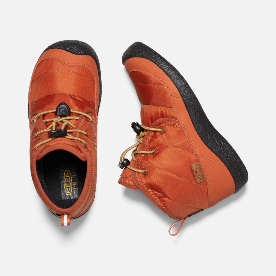 Keen Potters Clay-Black Big Kids' Howser II Waterproof Chukka