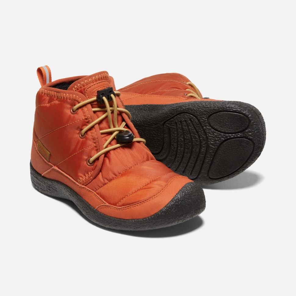 Keen Potters Clay-Black Big Kids' Howser II Waterproof Chukka