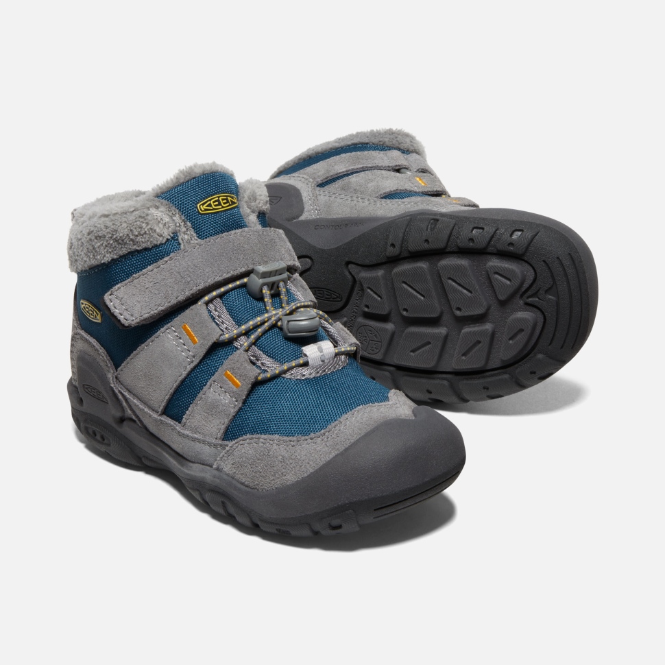 Steel Grey-Blue Wing Teal Little Kids' Knotch Chukka Keen