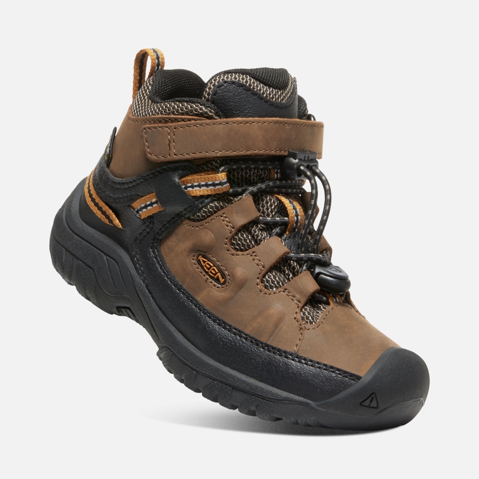 Keen DARK EARTH-GOLDEN BROWN Little Kids' Targhee Waterproof Boot