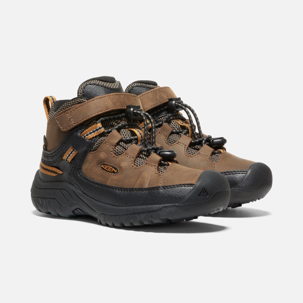 Keen DARK EARTH-GOLDEN BROWN Little Kids' Targhee Waterproof Boot