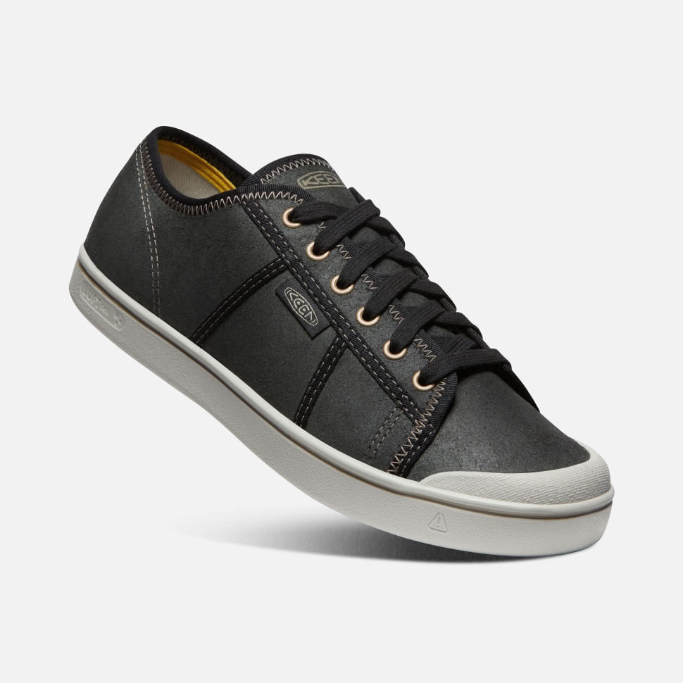 Black-Silver Birch Keen Men's Eldon Harvest Leather Sneaker