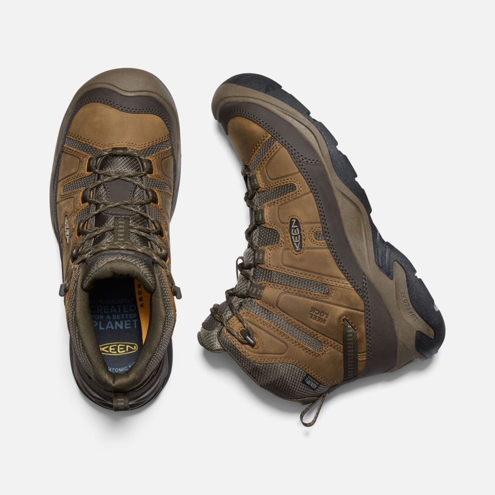 Bison-Brindle Men's Circadia Waterproof Boot Wide Keen