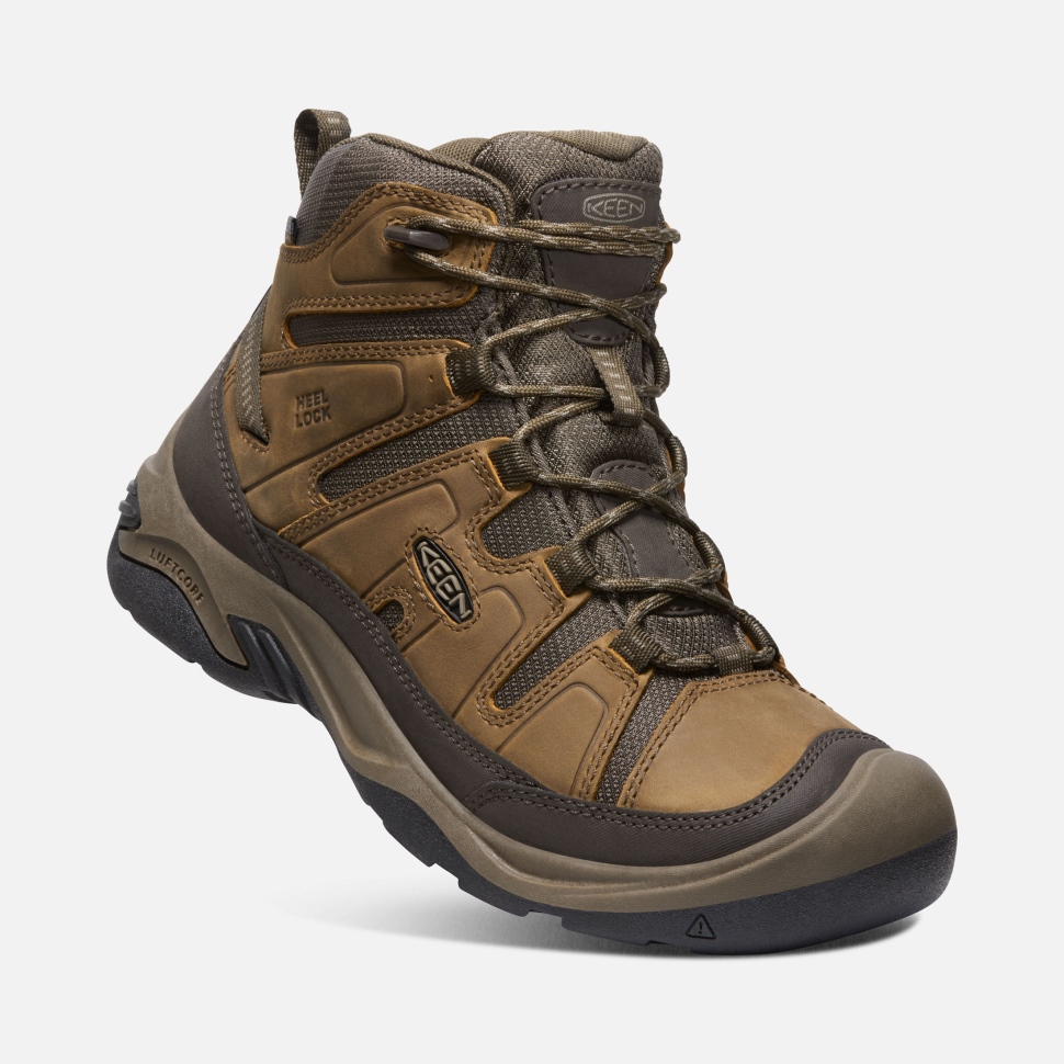 Bison-Brindle Men's Circadia Waterproof Boot Wide Keen