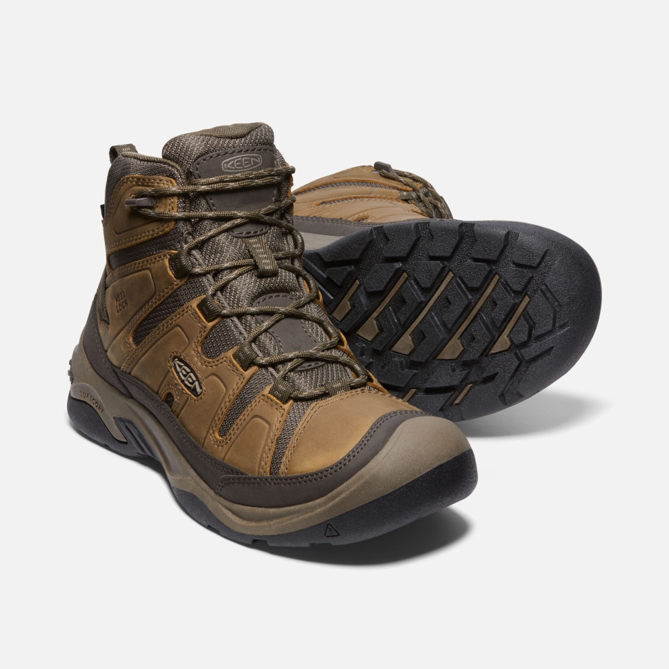 Bison-Brindle Men's Circadia Waterproof Boot Wide Keen