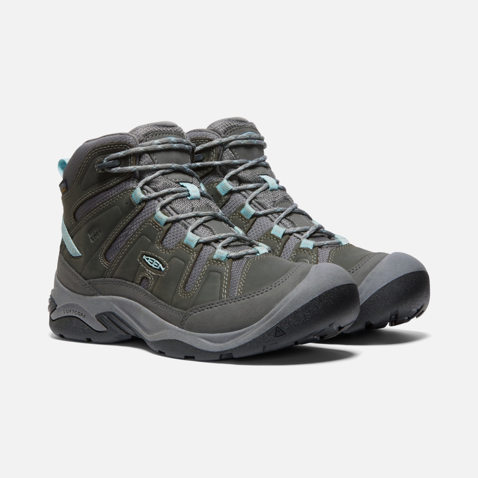Steel Grey-Cloud Blue Women's Circadia Waterproof Boot Wide Keen