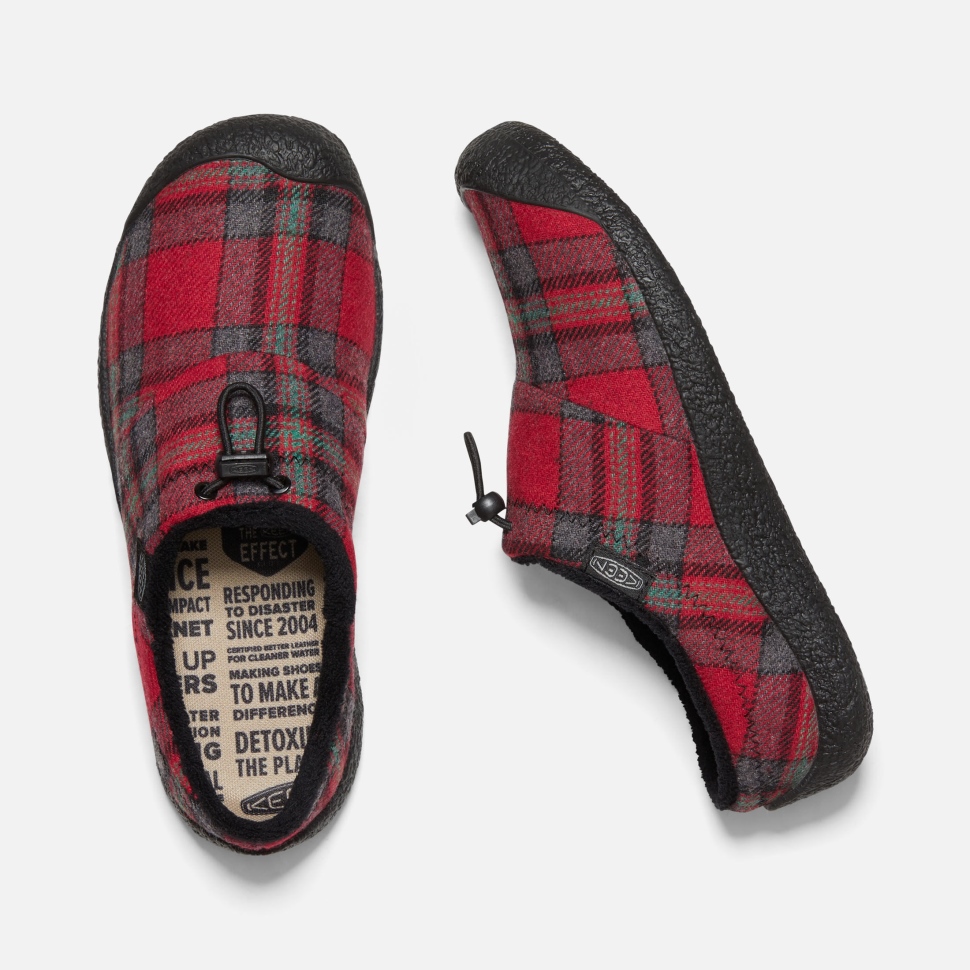 Red Plaid-Steel Grey Keen Women's Howser III Slide