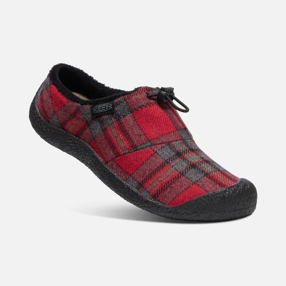 Red Plaid-Steel Grey Keen Women's Howser III Slide
