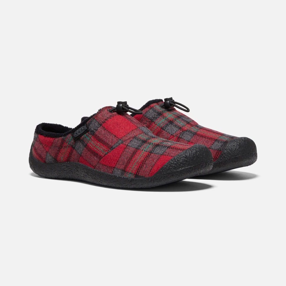 Red Plaid-Steel Grey Keen Women's Howser III Slide