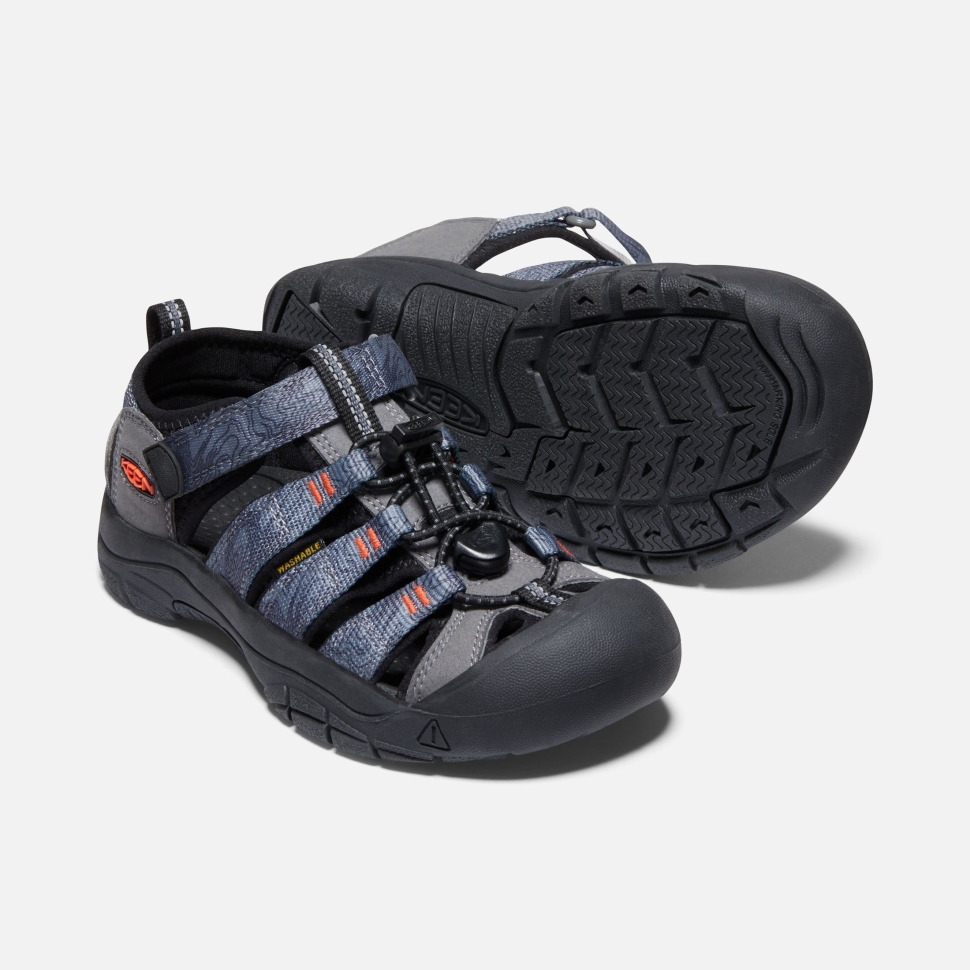 Keen Steel Grey-Black Big Kids' Newport H2