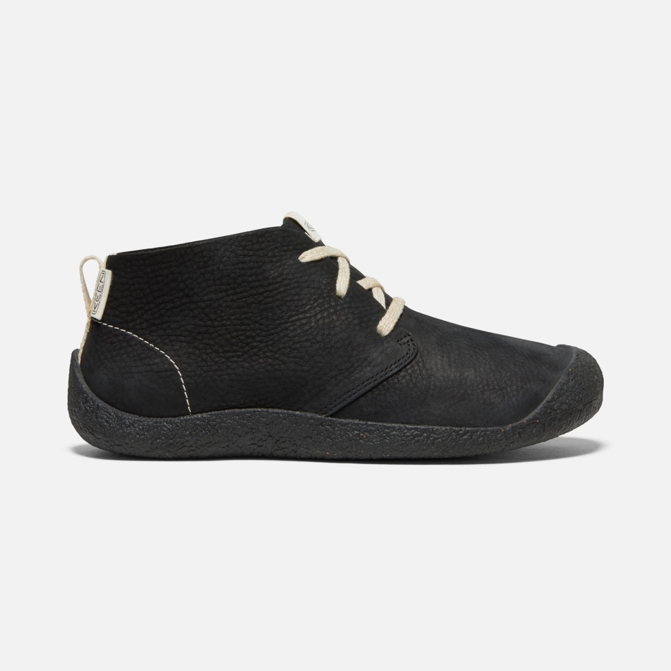 black_black_mens_mosey_leather_chukka_keen.jpg Black-Black Men's Mosey Leather Chukka Keen - Image 1