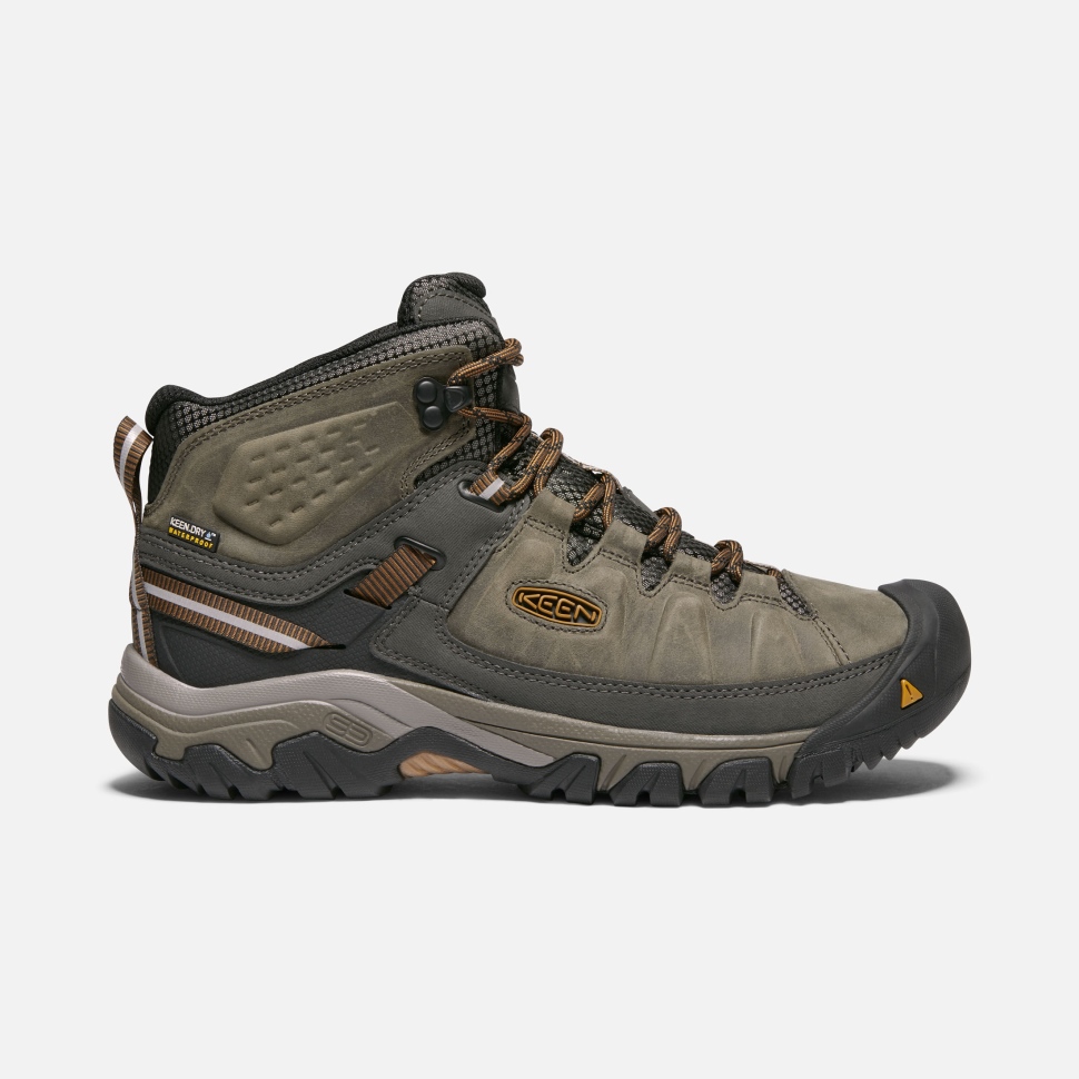 black_olive_golden_brown_keen_mens_targhee_iii_waterproof_mid_wide.jpg BLACK OLIVE-GOLDEN BROWN Keen Men's Targhee III Waterproof Mid Wide - Image 1