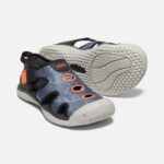 Black-Safety Orange Big Kids' Stingray Sandal Keen - Image 5