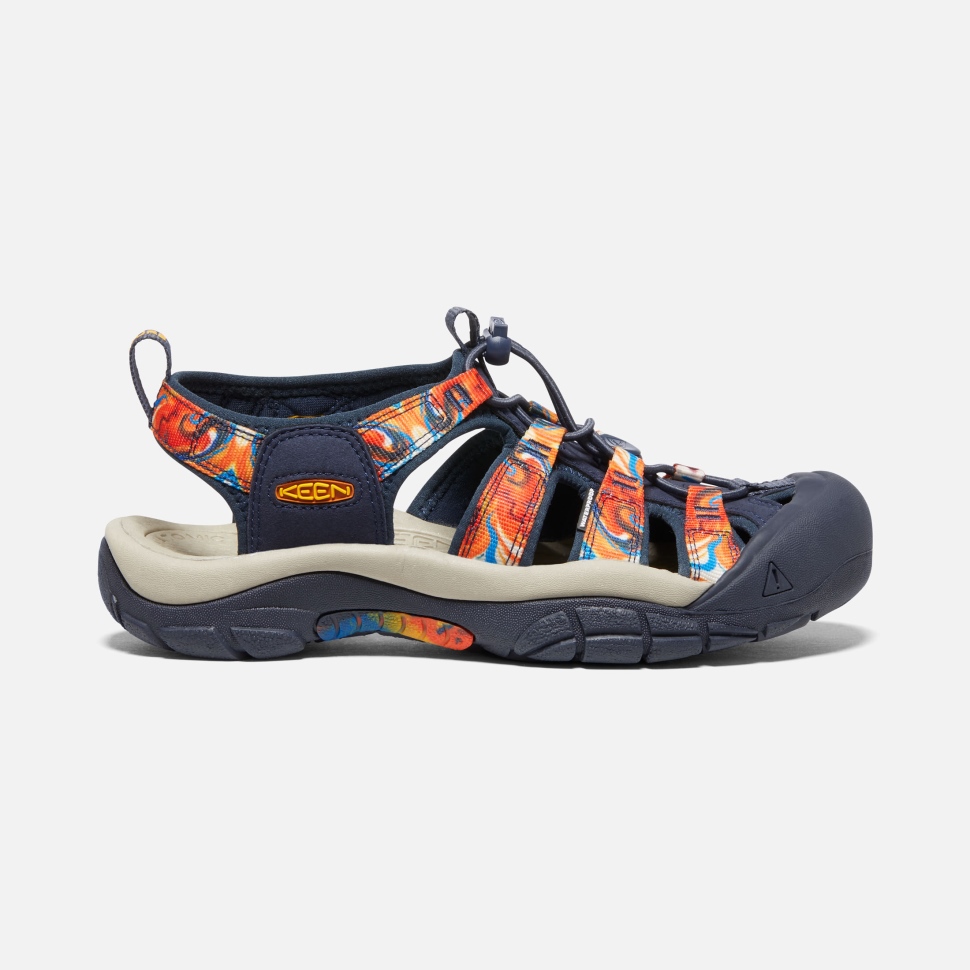 groovy_orange_navy_womens_newport_x_outdoor_afro_keen.jpg Groovy Orange-Navy Women's Newport x Outdoor Afro Keen - Image 1