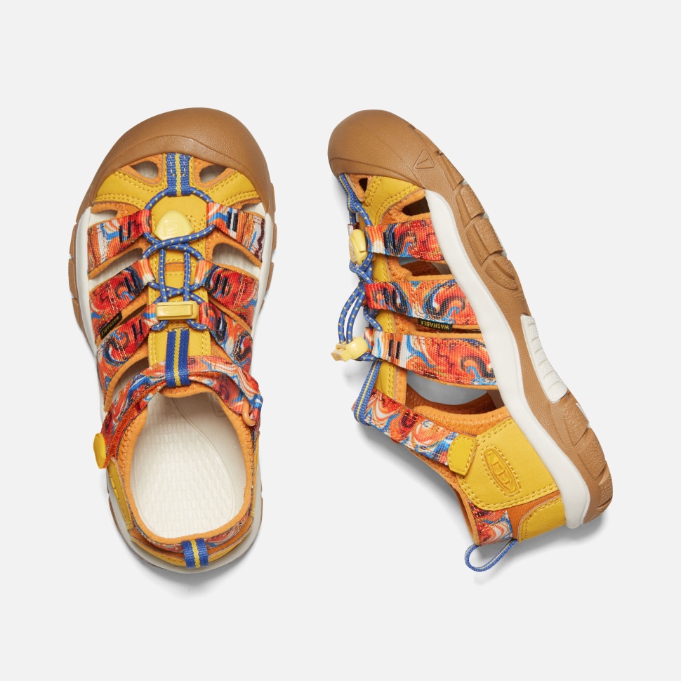 Keen Orange Peel-Yellow Big Kids' Newport x Outdoor Afro - Image 2