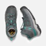Keen Steel Grey-Porcelain Big Kids' Targhee Waterproof Boot - Image 2