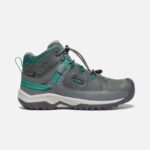 Keen Steel Grey-Porcelain Big Kids' Targhee Waterproof Boot