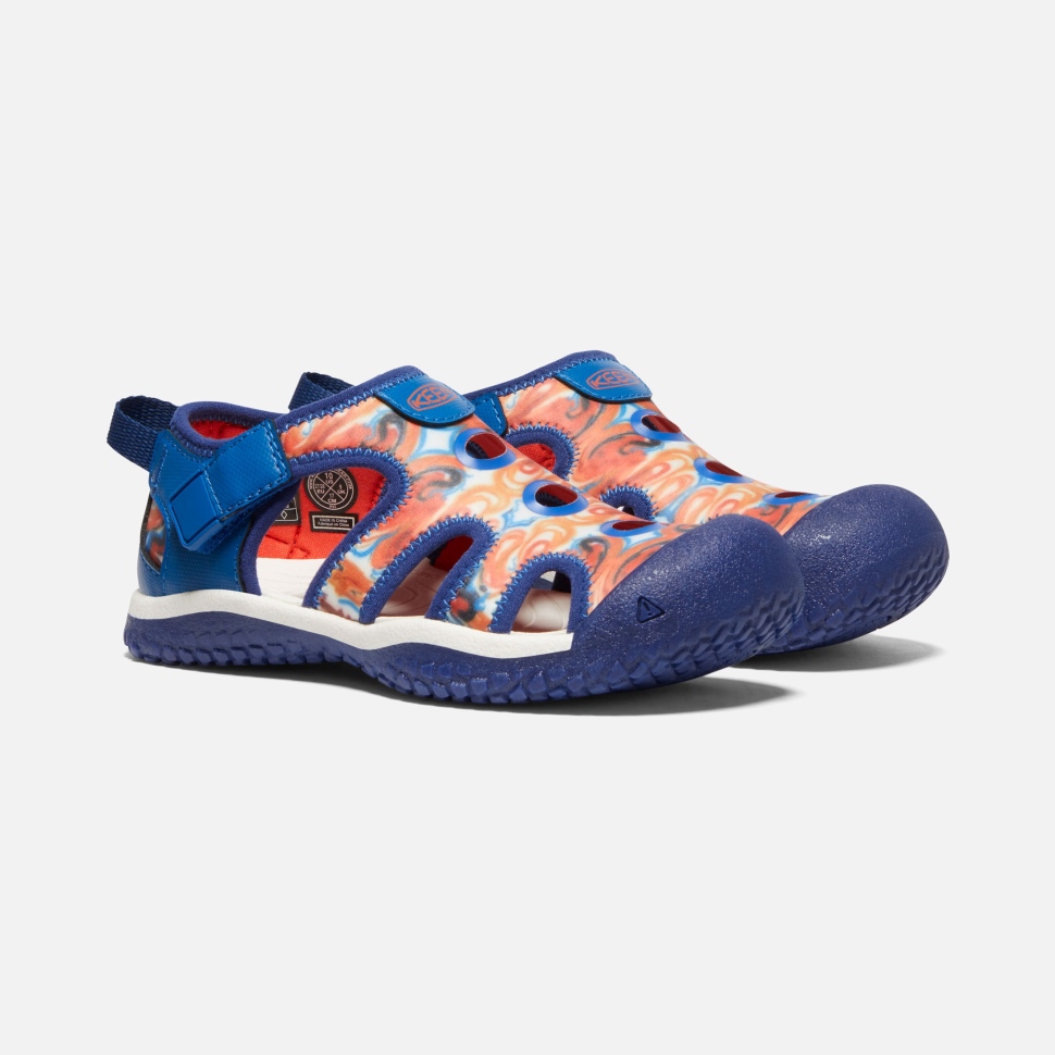 Orange Peel-Blue Keen Little Kids' Stingray x Outdoor Afro - Image 6