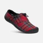 Red Plaid-Steel Grey Keen Women's Howser III Slide - Image 4